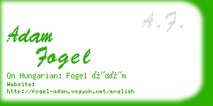 adam fogel business card